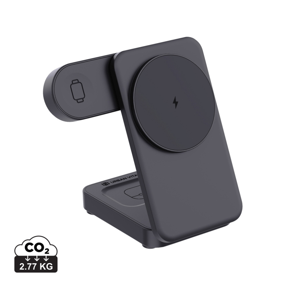 Logo trade promotional giveaways picture of: Urban Vitamin Arcadia RCS rplastic 15W 3in1 magnetic charger