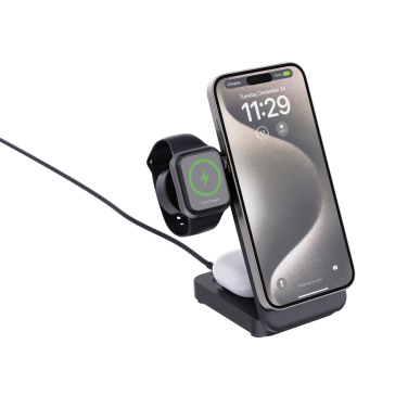 Logo trade corporate gifts picture of: Urban Vitamin Arcadia RCS rplastic 15W 3in1 magnetic charger