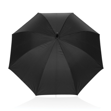Logo trade promotional products image of: Swiss Peak Vero Aware™ RPET 25” umbrella w luxe handle