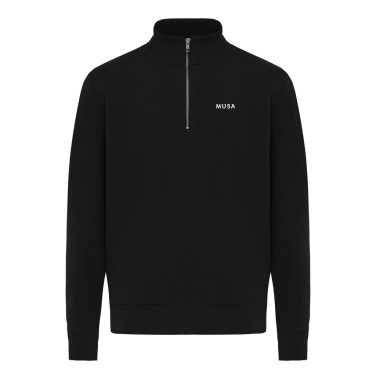 Logo trade business gift photo of: IQONIQ Elgon recycled cotton quarter zip sweater