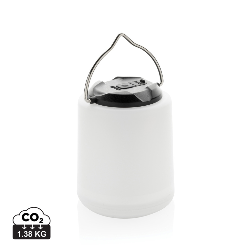 Logotrade advertising products photo of: Limio RCS recycled plastic portable re-chargeable table lamp