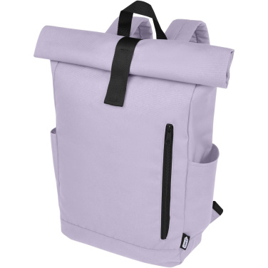 Logo trade promotional products image of: Byron 15.6" GRS RPET roll-top backpack 18L