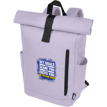 Logo trade promotional merchandise image of: Byron 15.6" GRS RPET roll-top backpack 18L