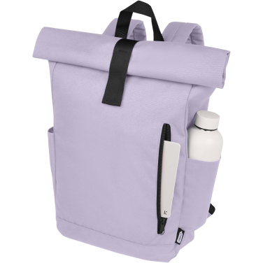 Logo trade promotional products picture of: Byron 15.6" GRS RPET roll-top backpack 18L