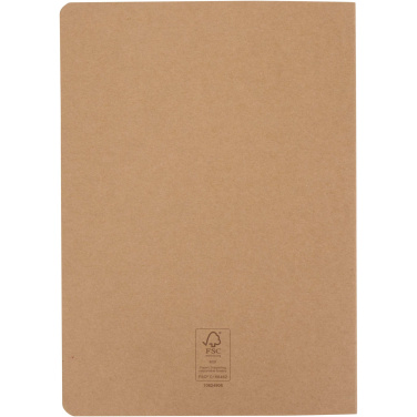 Logo trade business gifts image of: Slyk A5 kraft cahier notebook with dotted pages