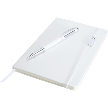 Logo trade promotional products picture of: Legato Elegance A5 hard cover notebook and rollerball pen set