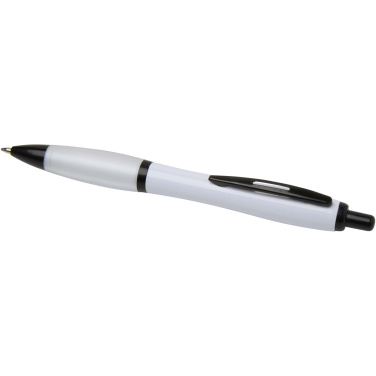 Logo trade corporate gifts picture of: Nash recycled plastic ballpoint pen with black trims (black ink)