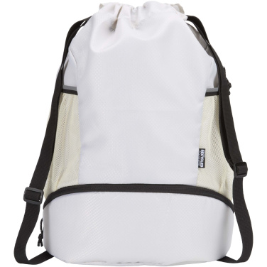 Logo trade promotional gifts image of: Nomad GRS recycled sports drawstring bag with bottom compartment 18L