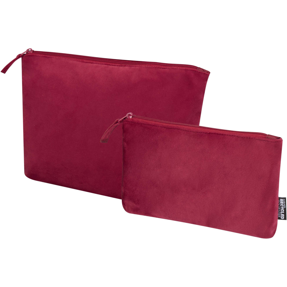 Logotrade advertising products photo of: Swift GRS recycled velvet toiletry bag set