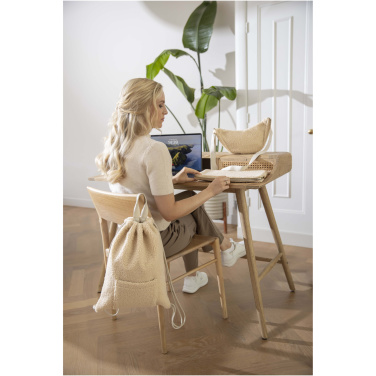 Logotrade promotional gift image of: Bear GRS recycled sherpa drawstring backpack 9L