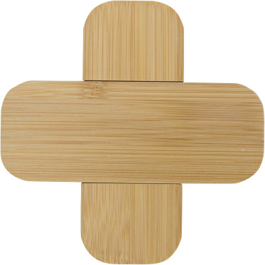 Logo trade promotional items image of: Croc bamboo trivet - small