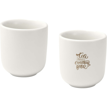 Logo trade business gift photo of: Male 90 ml ceramic espresso cups - set of 2