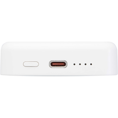 Logotrade promotional gift image of: Acrab 10.000 mAh 15W magnetic wireless power bank with 20W PD - made from recycled plastic