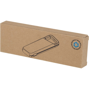 Logo trade advertising products image of: Alkes 5000 mAh 12W recycled plastic water resistant power bank with carabiner