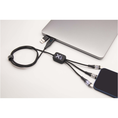 Logotrade promotional merchandise image of: SCX.design C51 60W 5-in-1 rPET fast charging cable with display