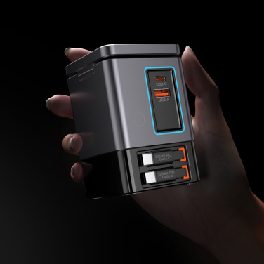 Logo trade promotional giveaway photo of: Urban Vitamin Sacramento 105W GAN charger+retractable cables