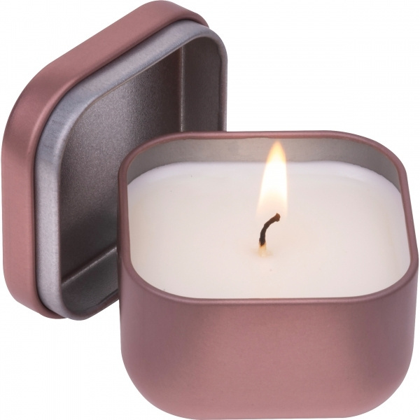 Logo trade business gift photo of: Candle in tin PRAGUE