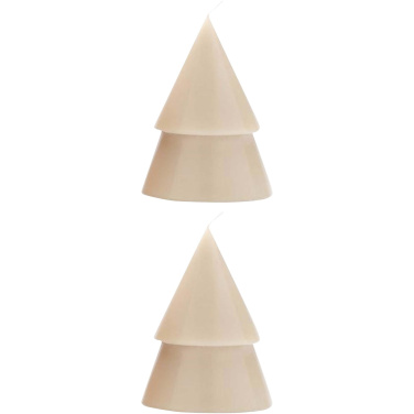 Logotrade corporate gift image of: Originalhome Xmas tree candle set of 2 - M