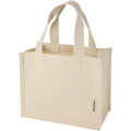 Odessa 220 g/m² GRS recycled cotton mini gusset tote bag 9L, Natural