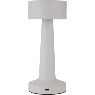 Logo trade promotional merchandise picture of: Aludra rechargeable dimmable table lamp with 3 light modes