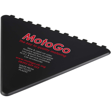 Logo trade business gifts image of: Frosty triangular recycled plastic ice scraper