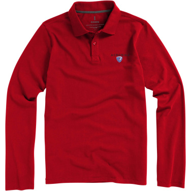 Logo trade promotional merchandise image of: Oakville long sleeve men's polo
