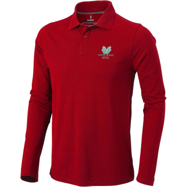 Logo trade promotional merchandise image of: Oakville long sleeve men's polo