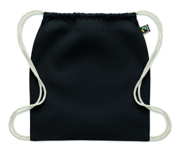 Logo trade business gift photo of: Drawstring bag Fairtrade 180gr