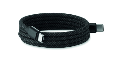 Logo trade promotional merchandise photo of: Braided magnetic cable in RPET