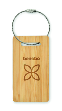 Logotrade promotional product image of: Bamboo luggage tag