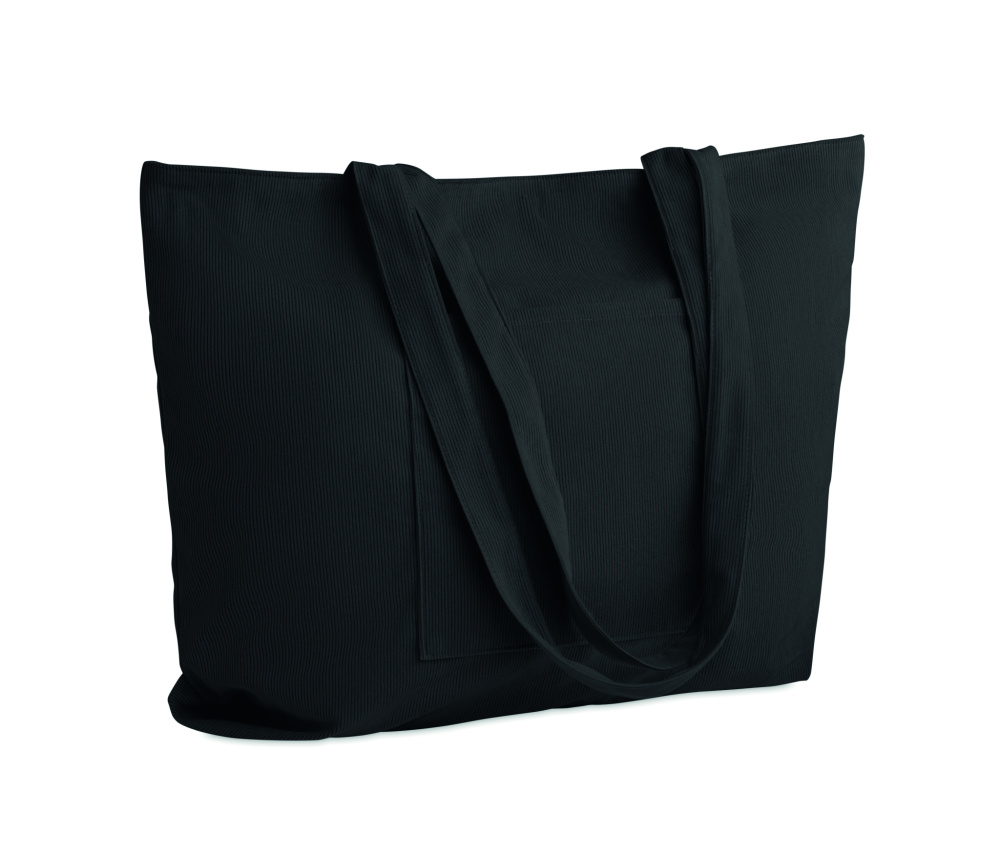 Logo trade promotional products image of: Corduroy large shopping bag