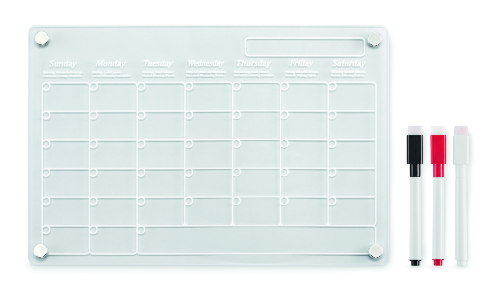 Logotrade business gifts photo of: Magnetic acrylic planner