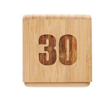 Logo trade business gifts image of: Bamboo twist snooze timer