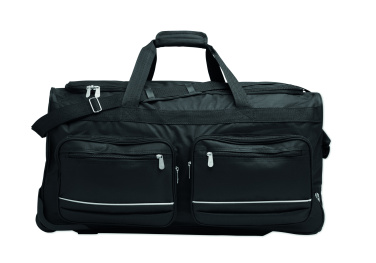 Logo trade promotional giveaways picture of: Duffle bag trolley 600D RPET