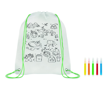 Logotrade promotional giveaway picture of: Non woven kids bag with pens