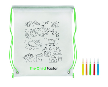 Logo trade business gift photo of: Non woven kids bag with pens
