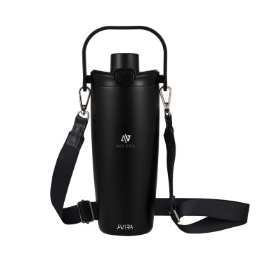 Logo trade promotional giveaway photo of: Avira Ayala RCS re-steel duosip lockable crossbody tumbler