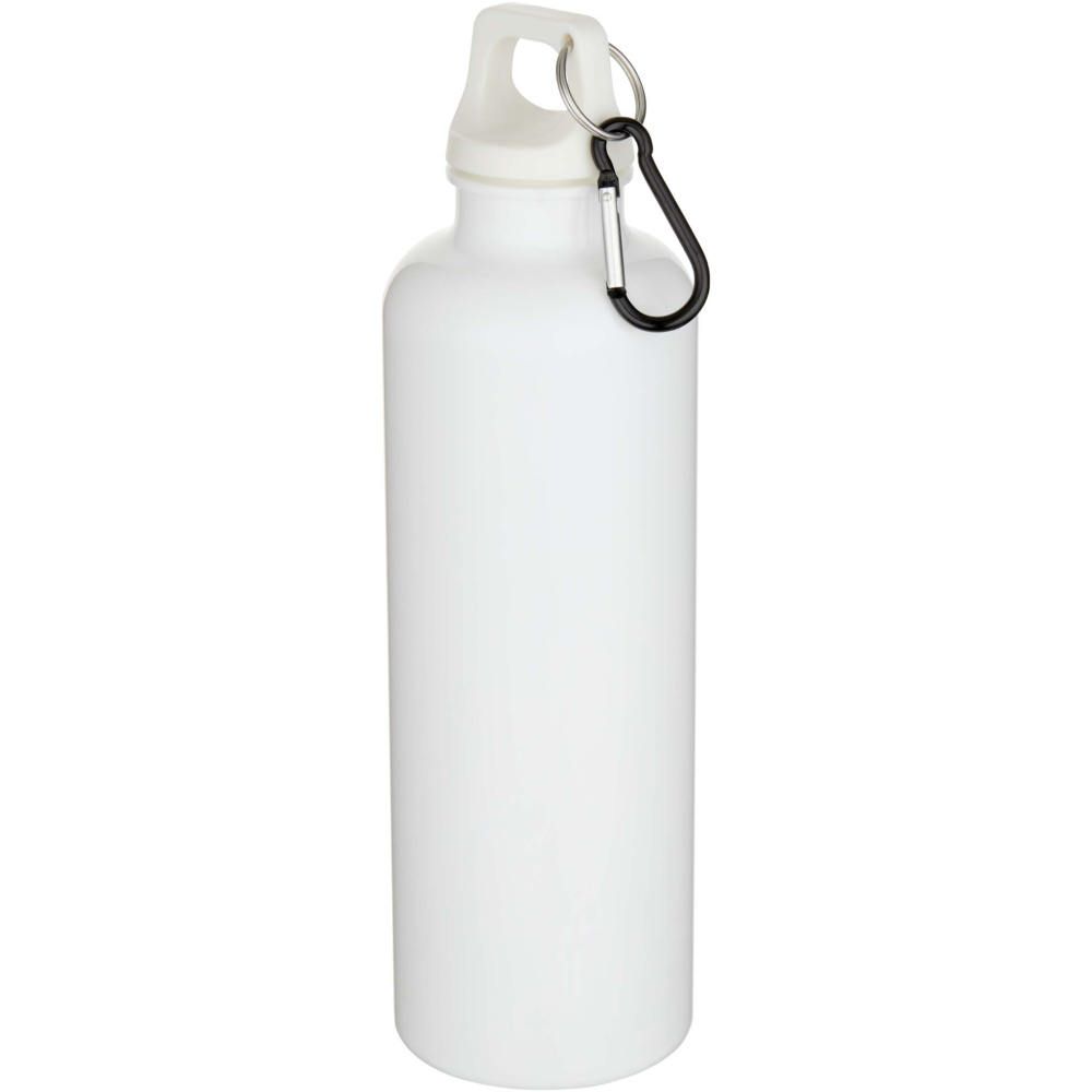 Logo trade business gift photo of: Oregon 750 ml solid colour RCS recycled plastic water bottle with carabiner