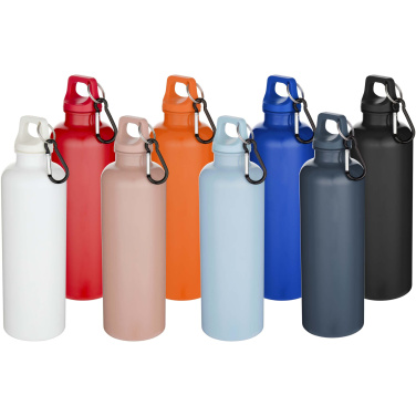 Logo trade promotional merchandise picture of: Oregon 750 ml solid colour RCS recycled plastic water bottle with carabiner