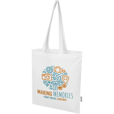 Logo trade corporate gifts image of: Peru Blend 180 g/m² GRS recycled cotton tote bag 7L