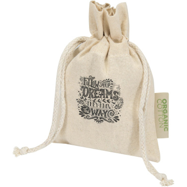 Logotrade promotional giveaways photo of: Odisha 140 g/m² OCS organic gift bag - 15 x 10 cm