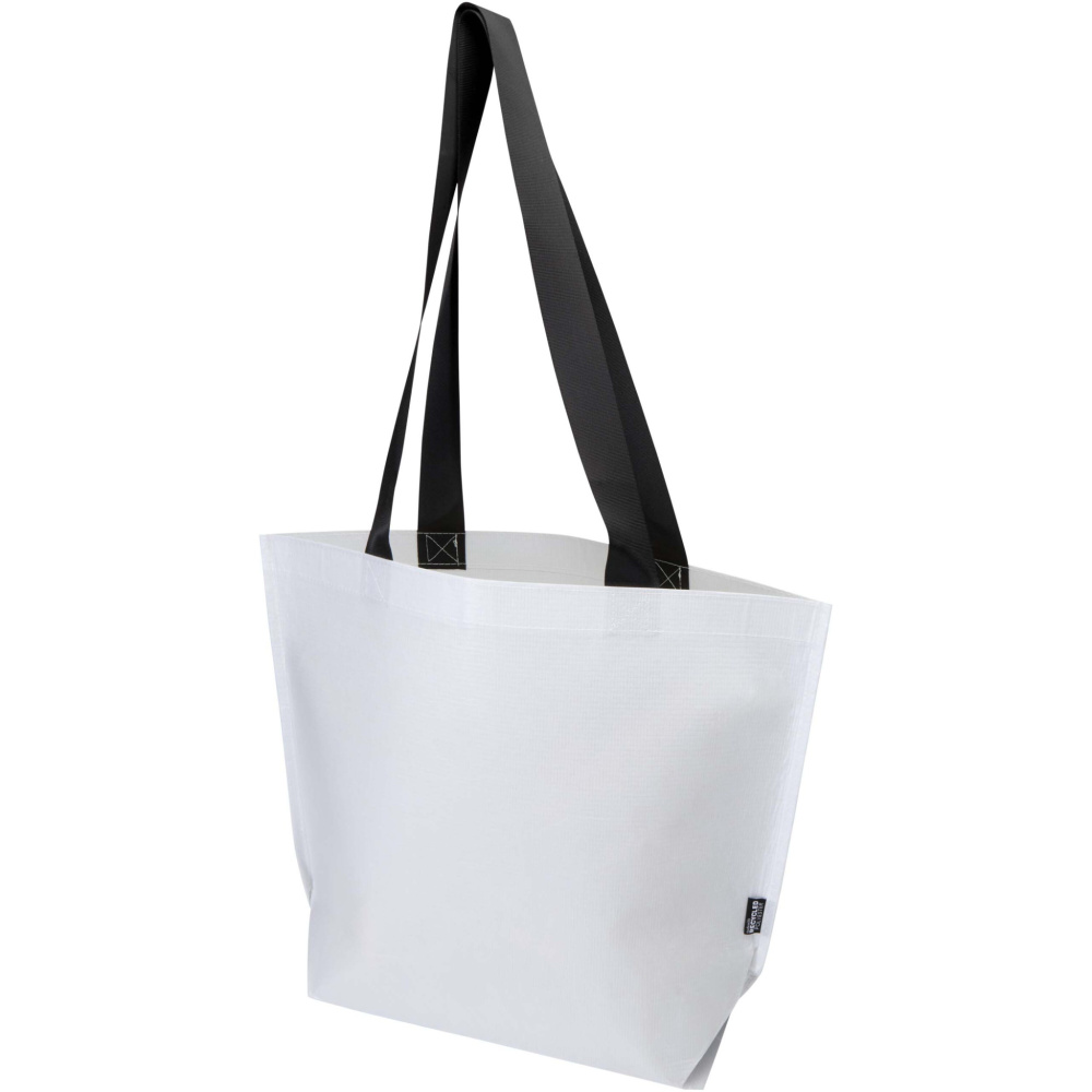Logo trade promotional merchandise image of: Duo GRS recycled double-laminated tote bag 18L