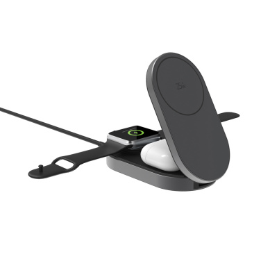 Logo trade promotional product photo of: Quantum ultra-fast 3-in-1 25W Foldable Wireless Charger