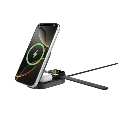 Logo trade promotional products image of: Quantum ultra-fast 3-in-1 25W Foldable Wireless Charger