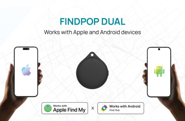 Logo trade promotional giveaways image of: Findpop Dual RCS recycled plastic item finder IPX5