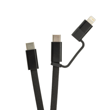 Logo trade promotional merchandise picture of: Arc RCS recycled Ultra-thin 60W 2 in 1 magnetic cable