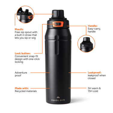 Logo trade promotional gifts picture of: Nordic Drift Trail RCS Insulated Lockable Sports Bottle