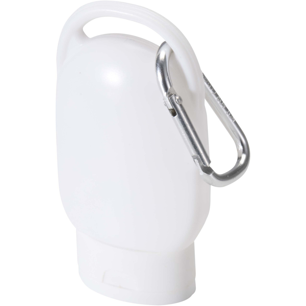 Logo trade promotional gifts image of: Rosie SPF 30 suncream with carabiner