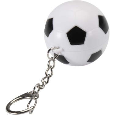 Logotrade promotional gift image of: Rami football-shaped vanilla lip balm with SPF 15 and keychain