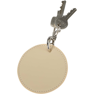 Logo trade corporate gift photo of: Resi Plus GRS recycled round charm keychain